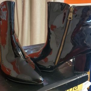 Black Patent Ankle Boot